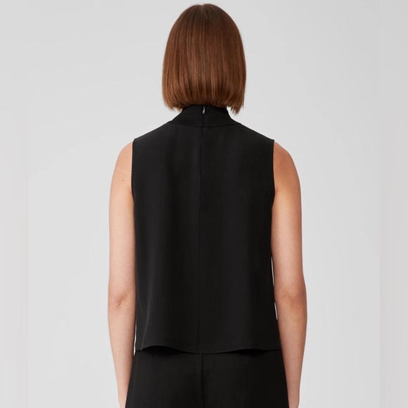 Eileen Fisher Silk Georgette Crepe Mock Neck Tank 1X - Picture 3 of 3
